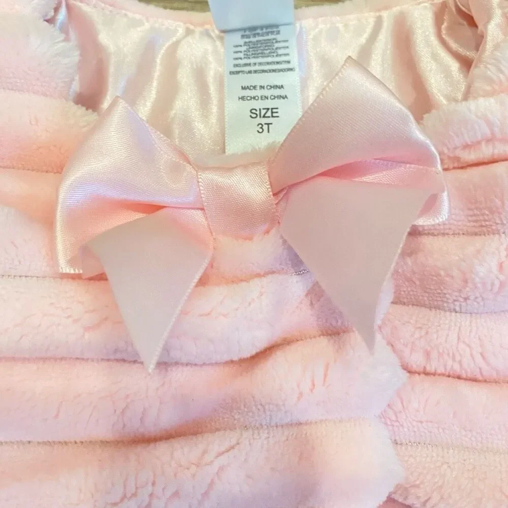 Little Me Pink Faux Fur Jacket Size 3T - Picture 3 of 12